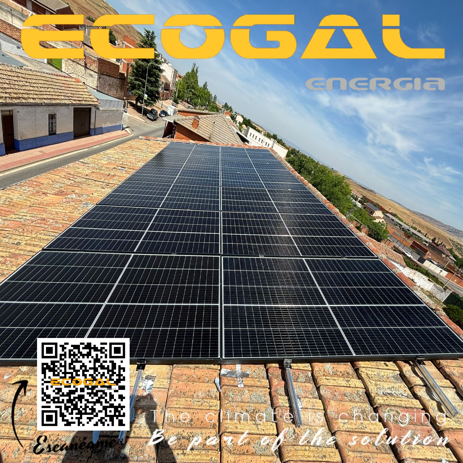 Instalación de módulos solares en Porzuna(Ciudad Real) de 7kWp